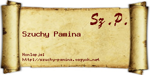 Szuchy Pamina névjegykártya